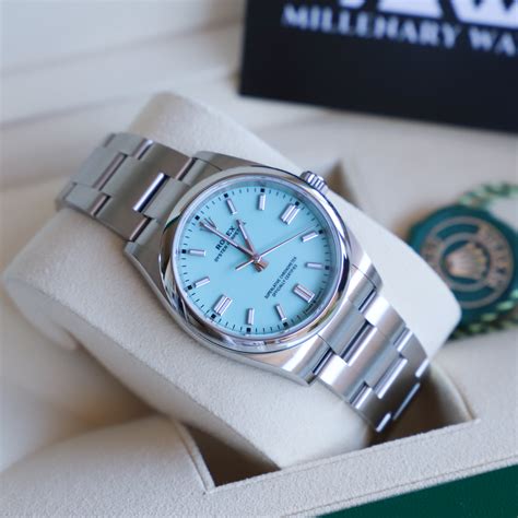 turquoise rolex oyster perpetual|Rolex Oyster Perpetual 36 blue.